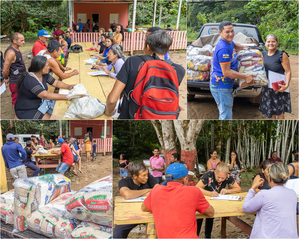 ENTREGAS DOS KITS DE ALIMENTOS PARA AS FAMÍLIAS EM VULNERABILIDADE SOCIAL ATINGIDAS PELA ESTIAGEM - MONTE SINAI E NOVA COLINA
